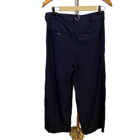 MADEWELL ~ Drapey Pleated Wide Leg Pants in Deep Navy Size 8 Viscose Polyamide - Picture 7 of 13